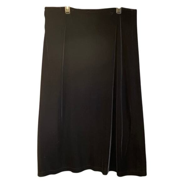 Bechamel Womens 1X Black Velvet Long Maxi Skirt Fairycore Gothic Romance - Picture 1 of 8